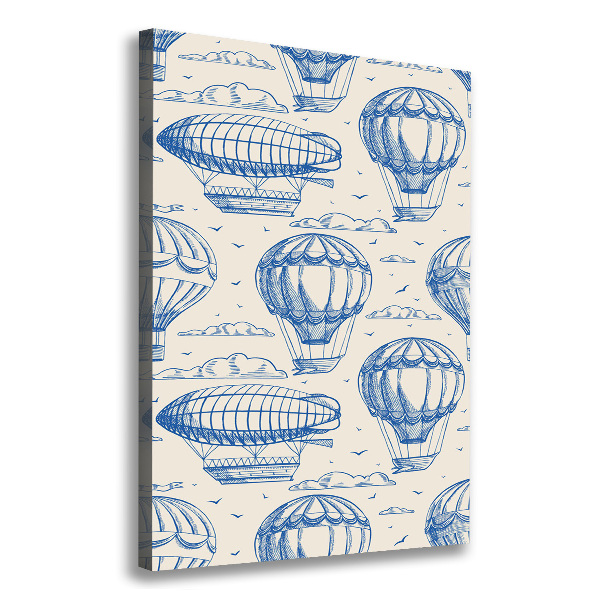 Verticaal canvasschilderij Luchtschepen en ballonnen