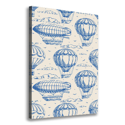 Verticaal canvasschilderij Luchtschepen en ballonnen