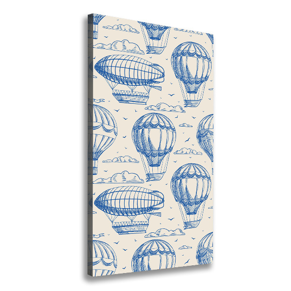 Verticaal canvasschilderij Luchtschepen en ballonnen