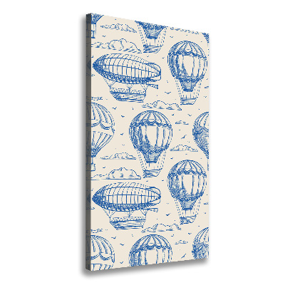 Verticaal canvasschilderij Luchtschepen en ballonnen