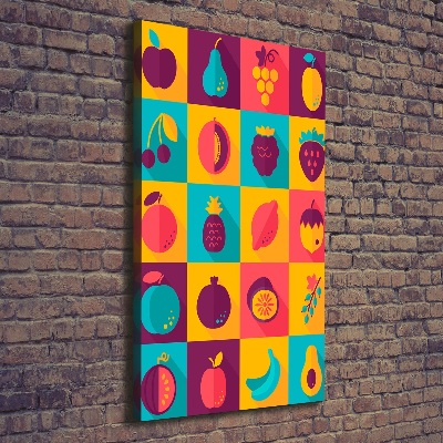 Verticaal schilderij op canvas Fruit