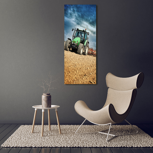 Verticaal canvasschilderij Tractor