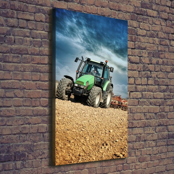 Verticaal canvasschilderij Tractor