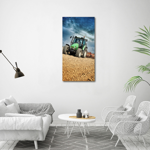 Verticaal canvasschilderij Tractor