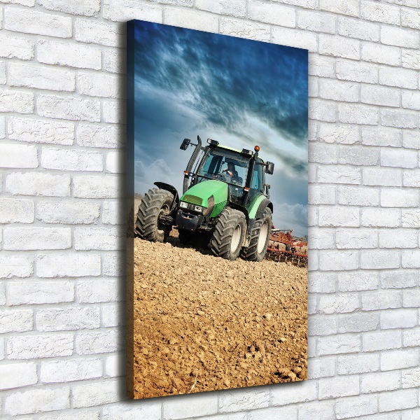 Verticaal canvasschilderij Tractor