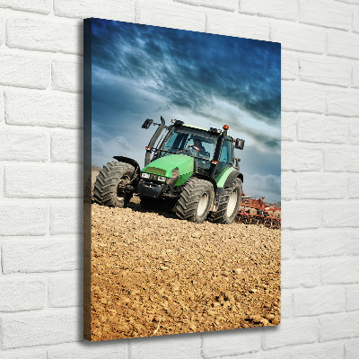 Verticaal canvasschilderij Tractor