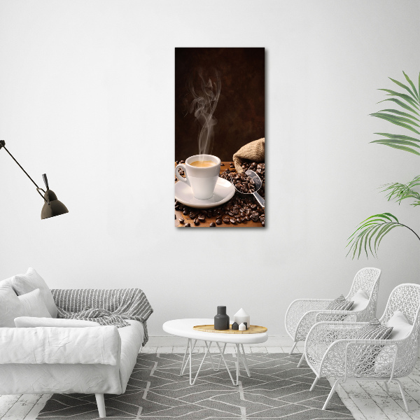 Verticale foto op canvas Een kopje koffie