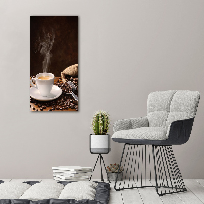 Verticale foto op canvas Een kopje koffie