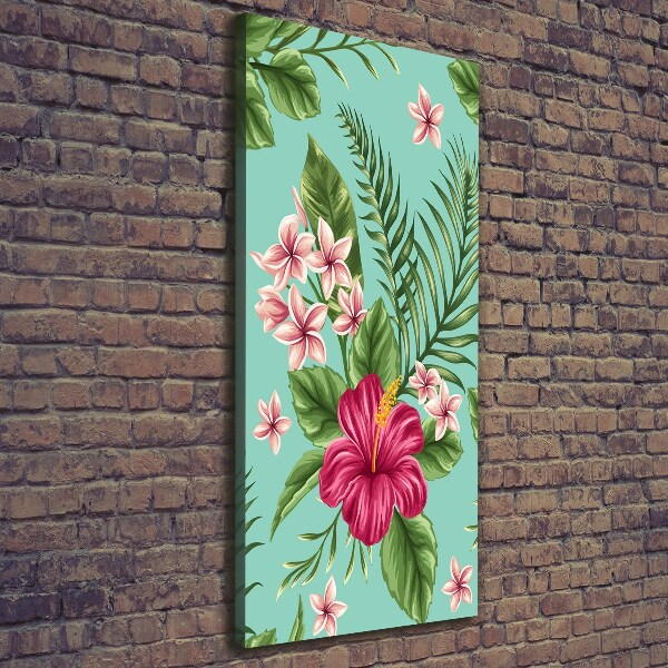 Verticale canvasfoto Hawaiiaanse bloemen