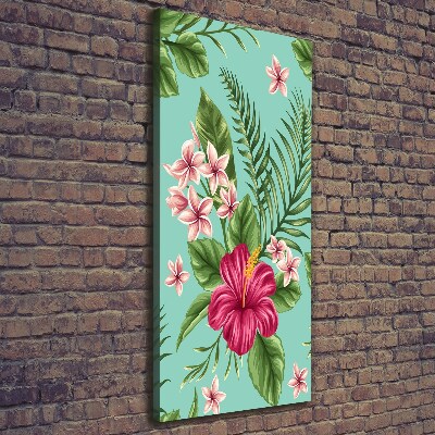 Verticale canvasfoto Hawaiiaanse bloemen