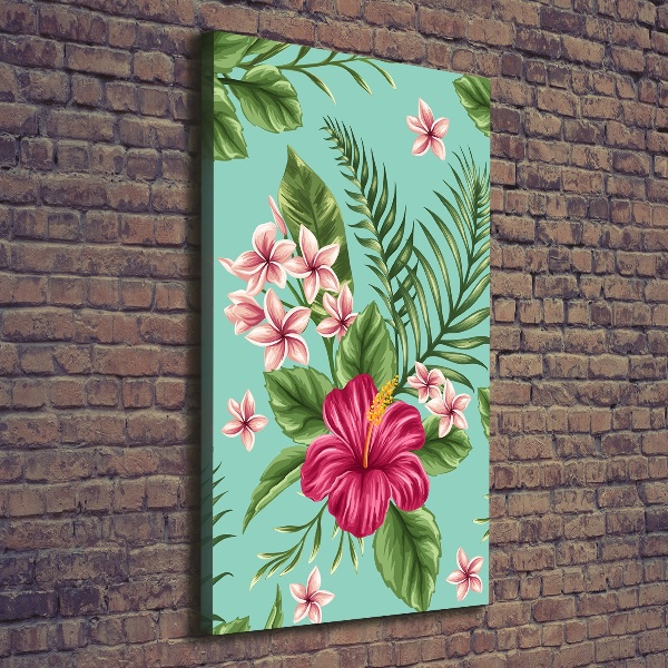 Verticale canvasfoto Hawaiiaanse bloemen