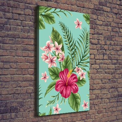 Verticale canvasfoto Hawaiiaanse bloemen