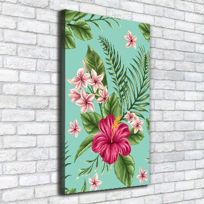 Verticale canvasfoto Hawaiiaanse bloemen