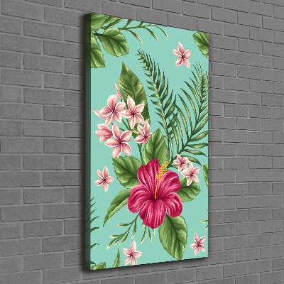 Verticale canvasfoto Hawaiiaanse bloemen