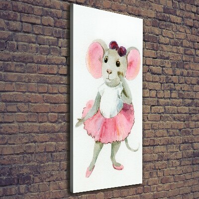 Verticaal schilderij op canvas Ballerina Muis