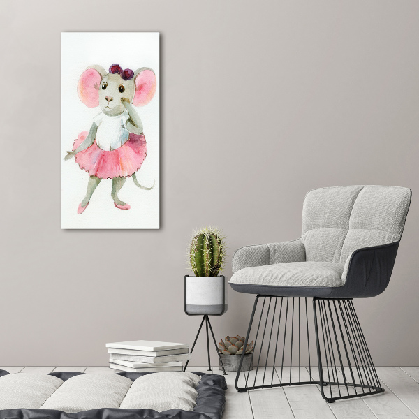 Verticaal schilderij op canvas Ballerina Muis