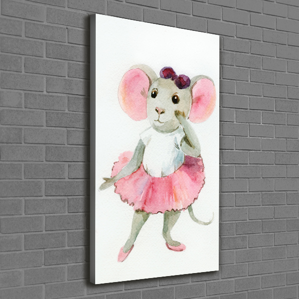 Verticaal schilderij op canvas Ballerina Muis