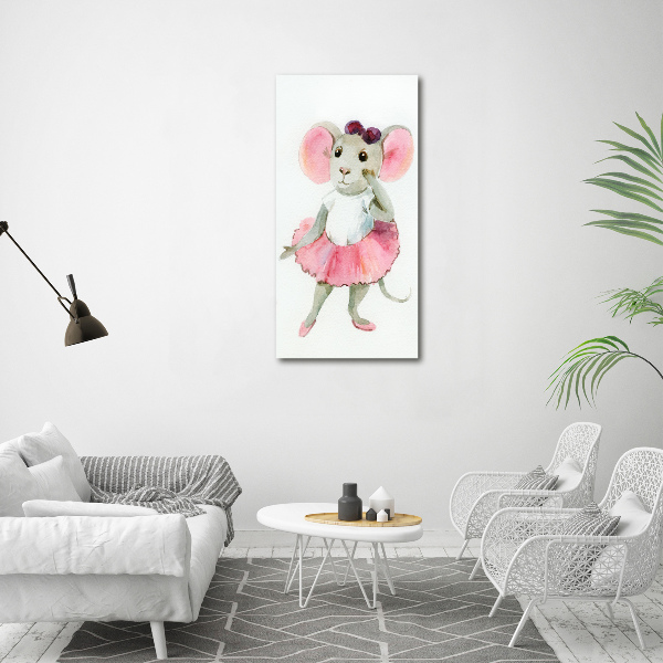 Verticaal schilderij op canvas Ballerina Muis