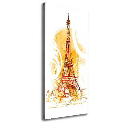 Verticaal canvasschilderij Zomer in Parijs