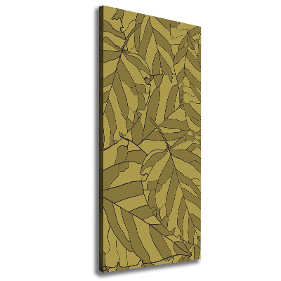 Verticaal schilderij op canvas Bladeren