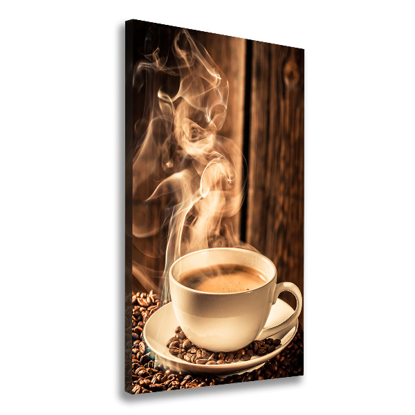 Verticaal canvasschilderij Aromatische koffie
