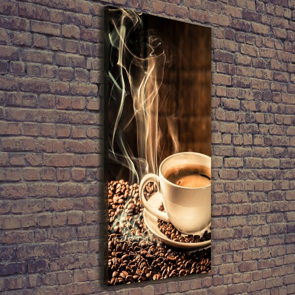 Verticaal schilderij op canvas Aromatische koffie