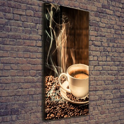 Verticaal schilderij op canvas Aromatische koffie