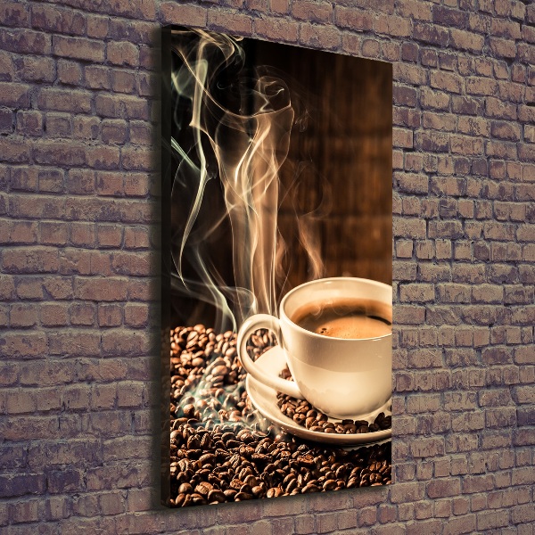 Verticaal schilderij op canvas Aromatische koffie