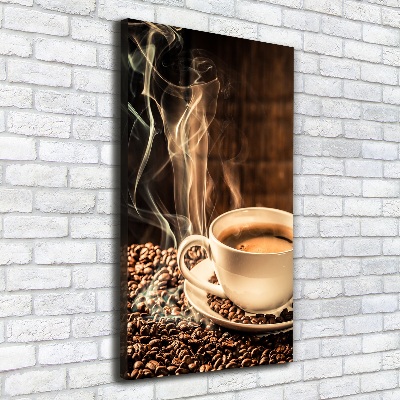 Verticaal schilderij op canvas Aromatische koffie