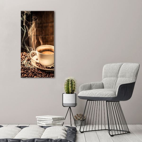Verticaal schilderij op canvas Aromatische koffie