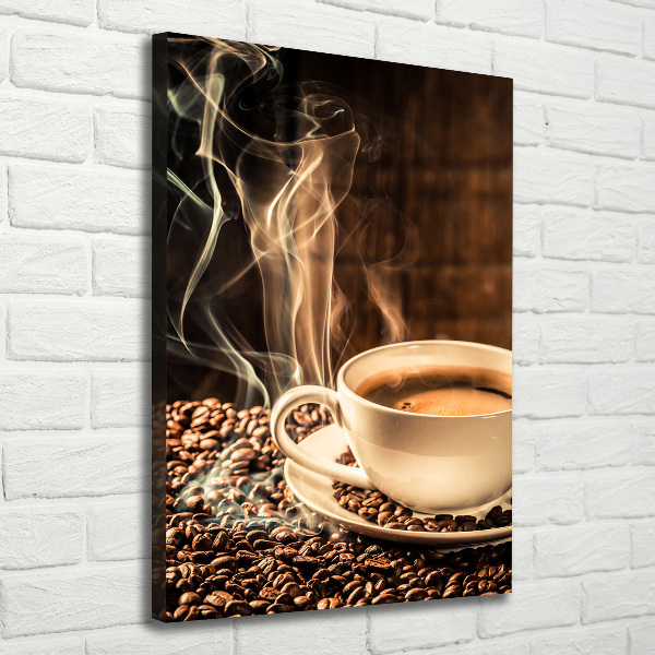 Verticaal schilderij op canvas Aromatische koffie