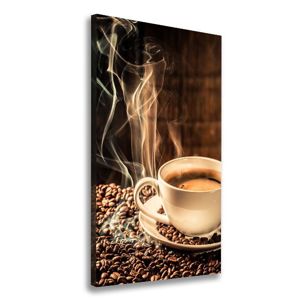 Verticaal schilderij op canvas Aromatische koffie