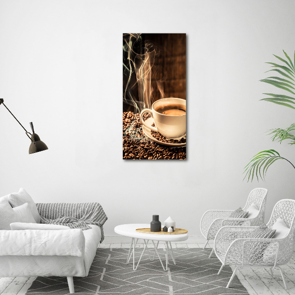 Verticaal schilderij op canvas Aromatische koffie