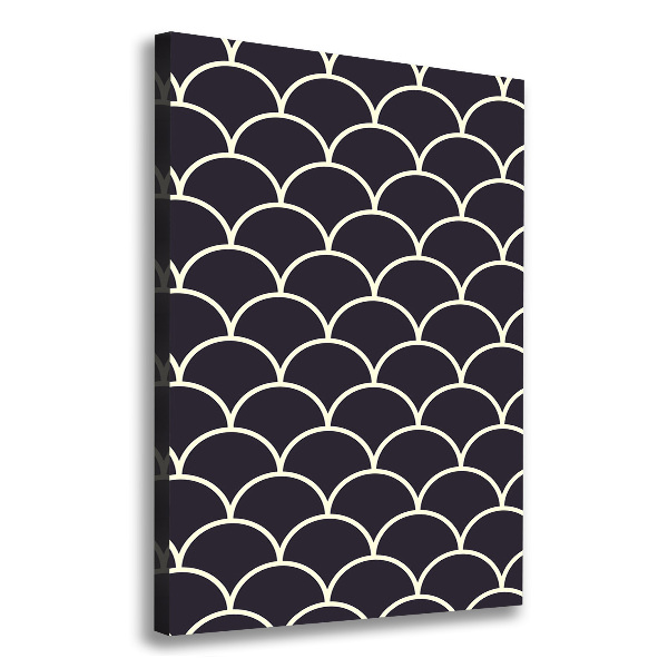 Verticaal schilderij op canvas Visschubben