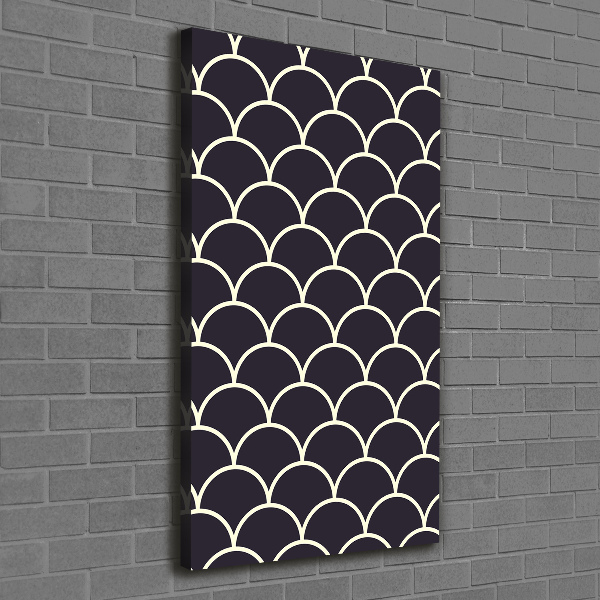 Verticaal schilderij op canvas Visschubben