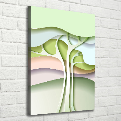 Verticale foto op canvas Abstracte boom