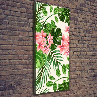 Verticale foto op canvas Hawaiiaanse bloemen