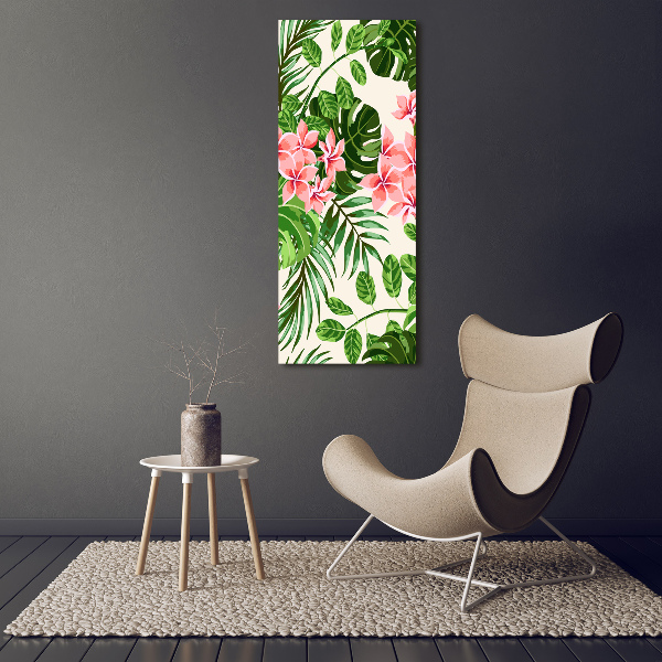 Verticale foto op canvas Hawaiiaanse bloemen