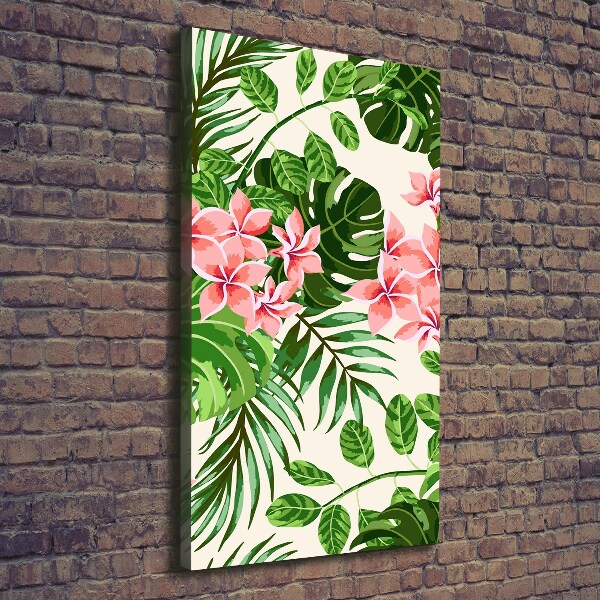 Verticale foto op canvas Hawaiiaanse bloemen