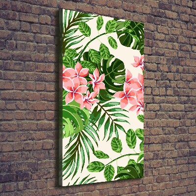 Verticale foto op canvas Hawaiiaanse bloemen