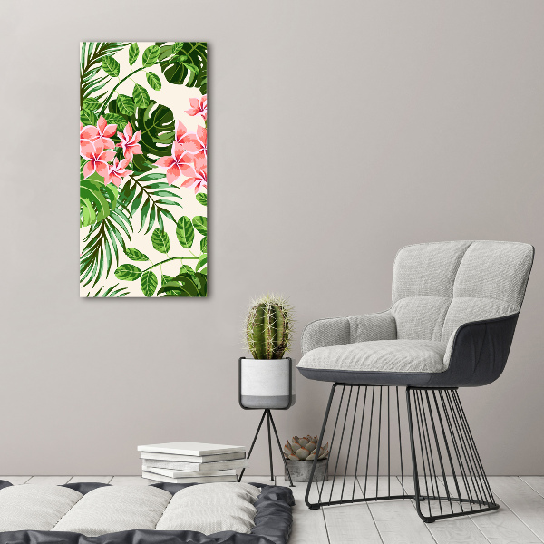 Verticale foto op canvas Hawaiiaanse bloemen