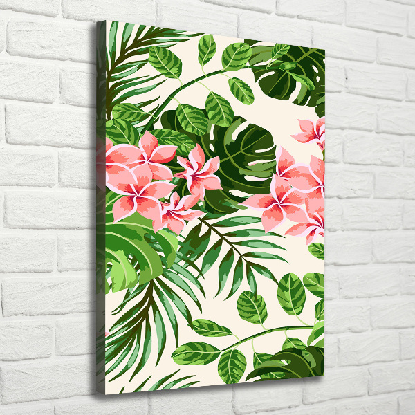 Verticale foto op canvas Hawaiiaanse bloemen