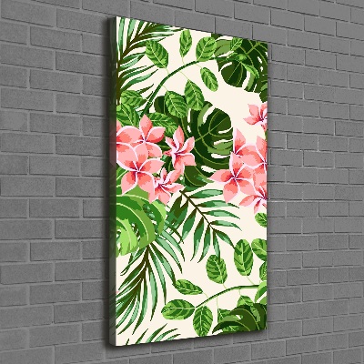 Verticale foto op canvas Hawaiiaanse bloemen
