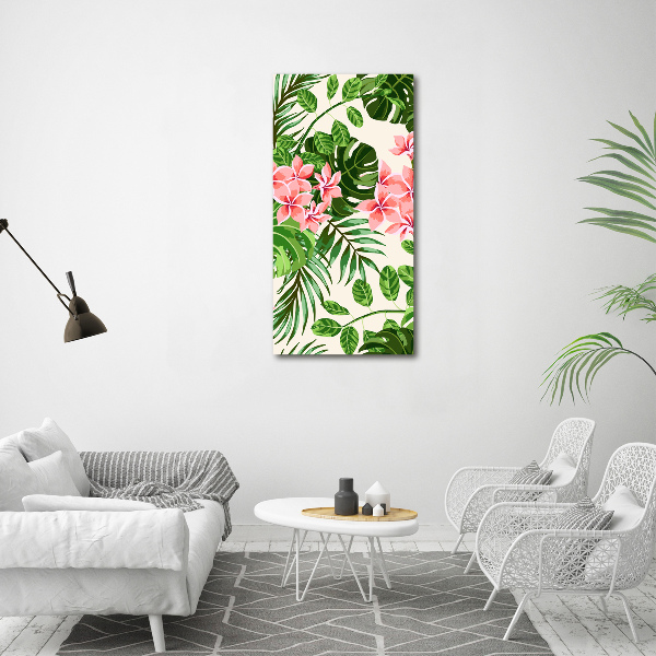 Verticale foto op canvas Hawaiiaanse bloemen
