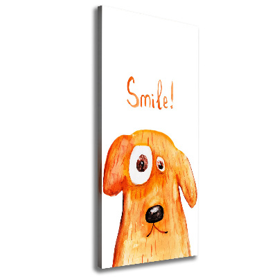 Verticaal canvasschilderij Hond