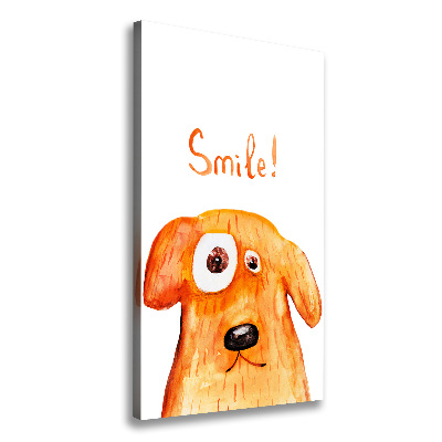 Verticaal canvasschilderij Hond