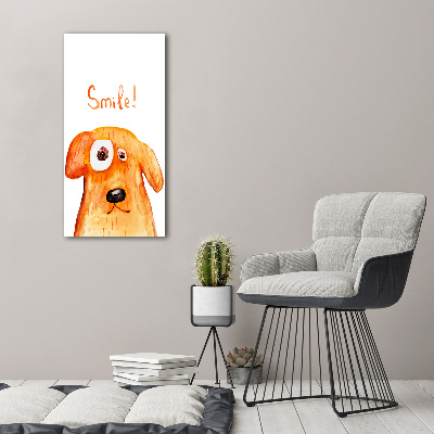 Verticaal canvasschilderij Hond