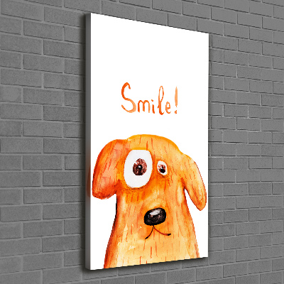 Verticaal canvasschilderij Hond