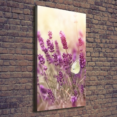 Verticaal canvasschilderij Lavendelbloemen