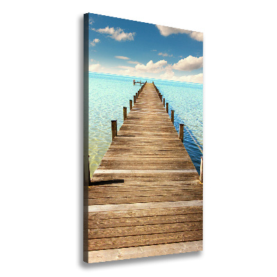 Verticale canvasfoto Houten steiger